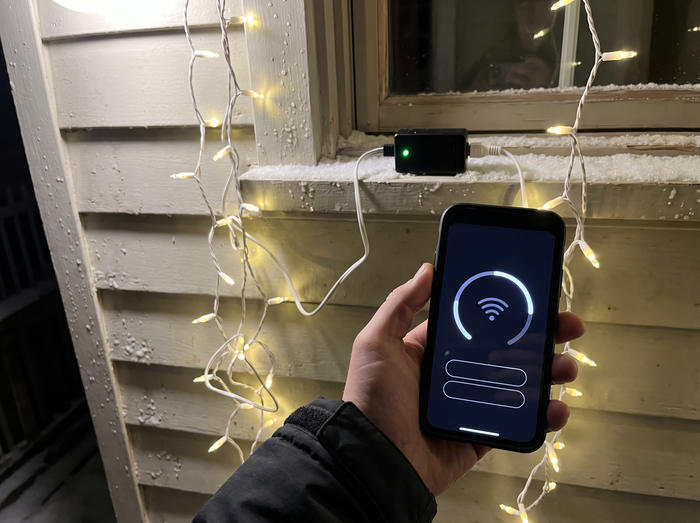 Pairing the curtain with the app on a phone